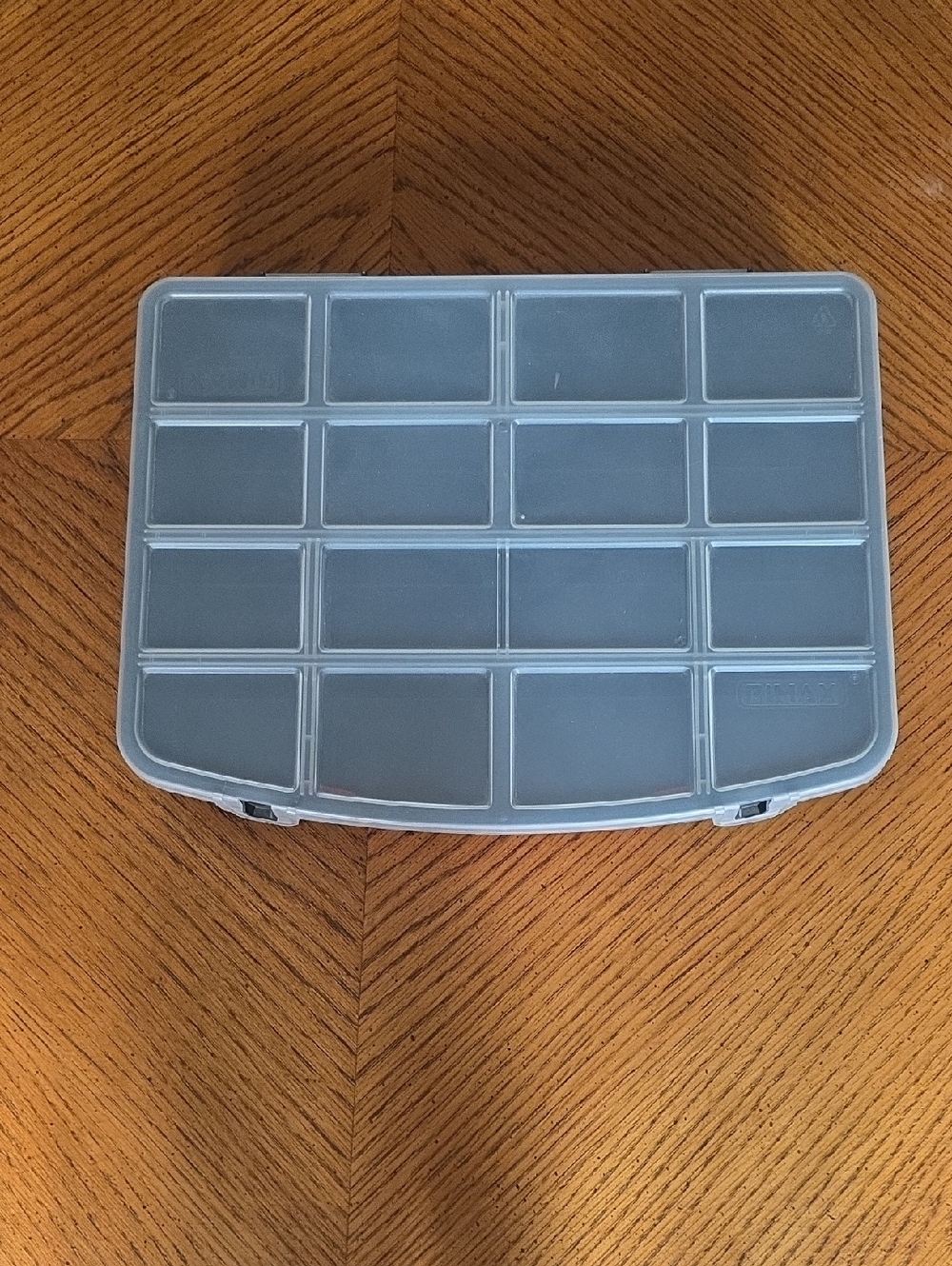 Clear Plastic Compartment Organizer - Light Gray